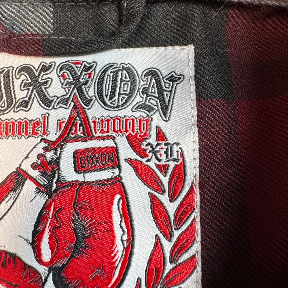 Dixxon Flannel Co The Brawler Womens XL Red Black Grey Plaid Button Up Shirt L/S - Picture 5 of 10